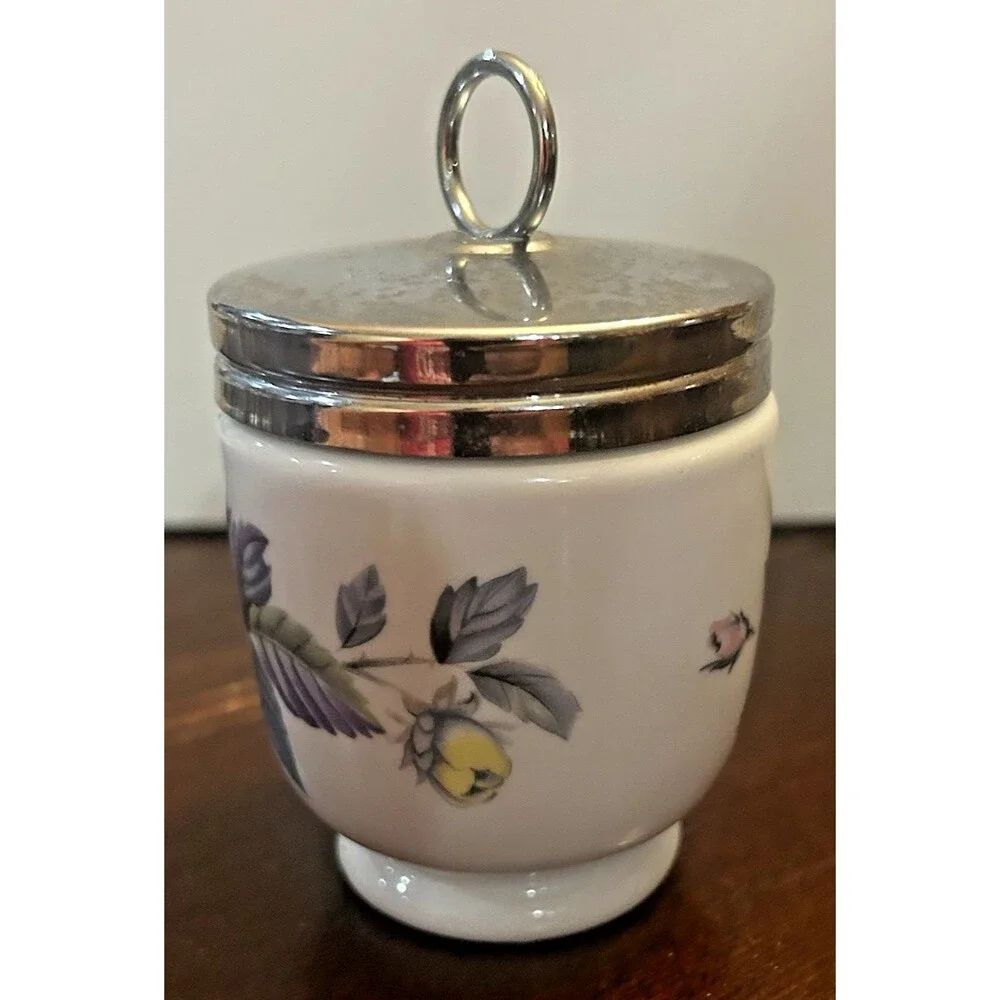 Vintage Royal Worcester Egg Coddler in June Garland pattern from England